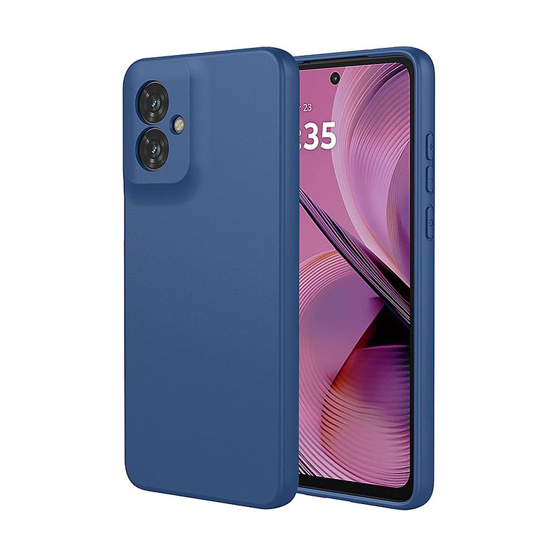 GENERICO - Carcasa Silicona Azul Marino Para Teléfono Motorola E32
