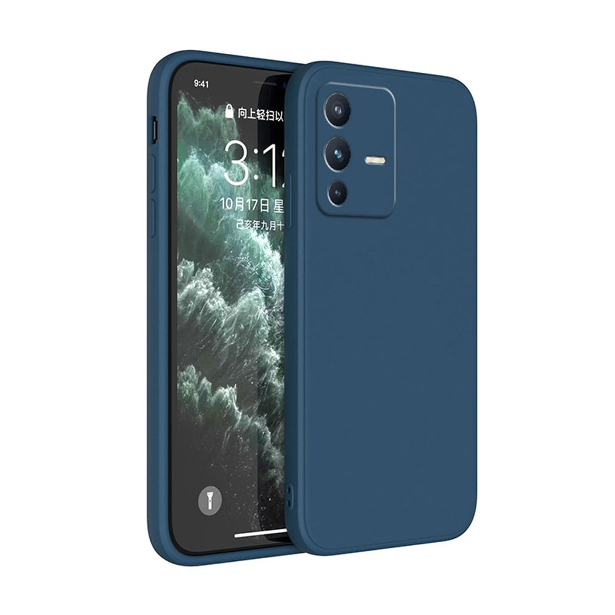 GENERICO - Carcasa Silicona Azul Marino Para Teléfono VIVO V40V40 PRO