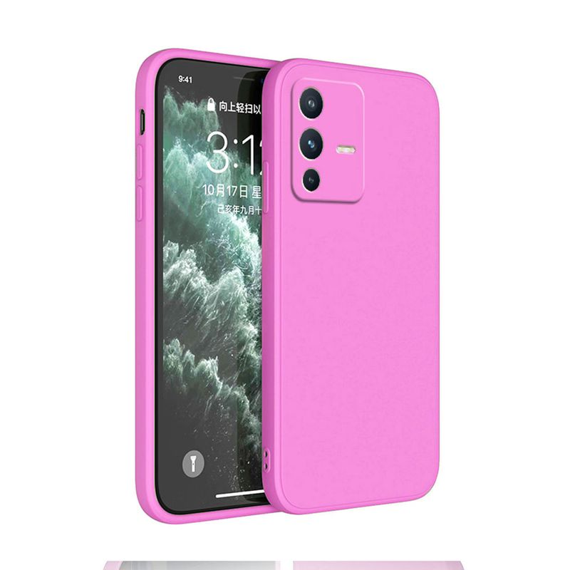 GENERICO - Carcasa Silicona Fucsia Para Teléfono VIVO Y38 5G
