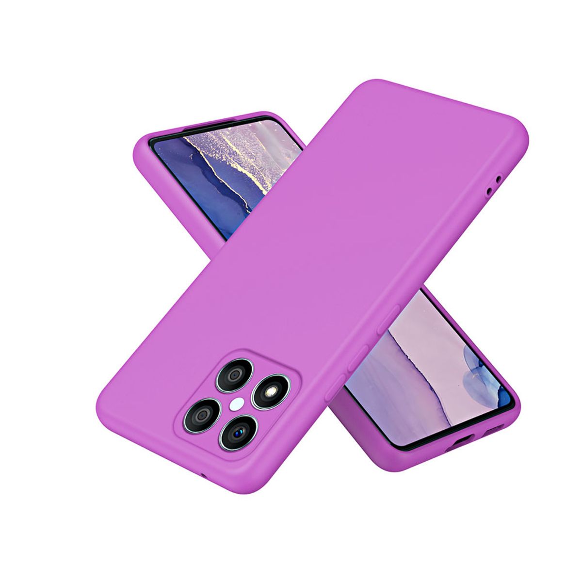 GENERICO - Carcasa Silicona Morado Para Teléfono HONOR HO 100