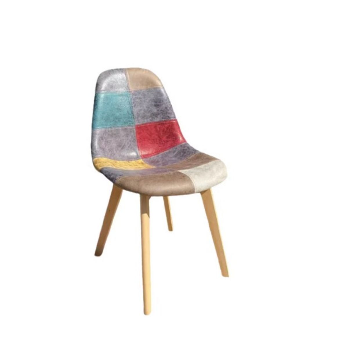 HABITA2 CHILE - Silla Patch Wood Cuero - Brown