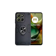GENERICO - CARCASA ANILLO ANTIGOLPE PARA CELULAR MOTOROLA G15 COLOR NEGRO