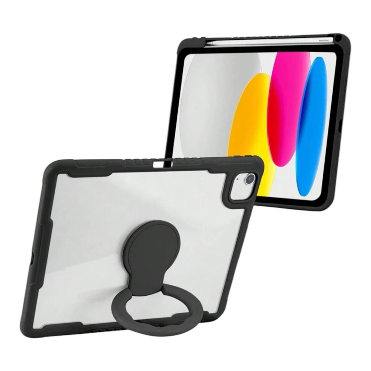 GENERICO - Carcasa Protectora con Soporte Para iPad Air 13 M3 Negro