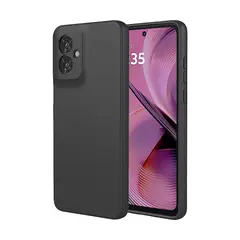 GENERICO - Carcasa Silicona Negra Para Teléfono Motorola G55 5G
