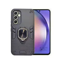 GENERICO - CARCASA ANILLO ANTIGOLPE PARA CELULAR SAMSUNG S24 FE COLOR NEGRO