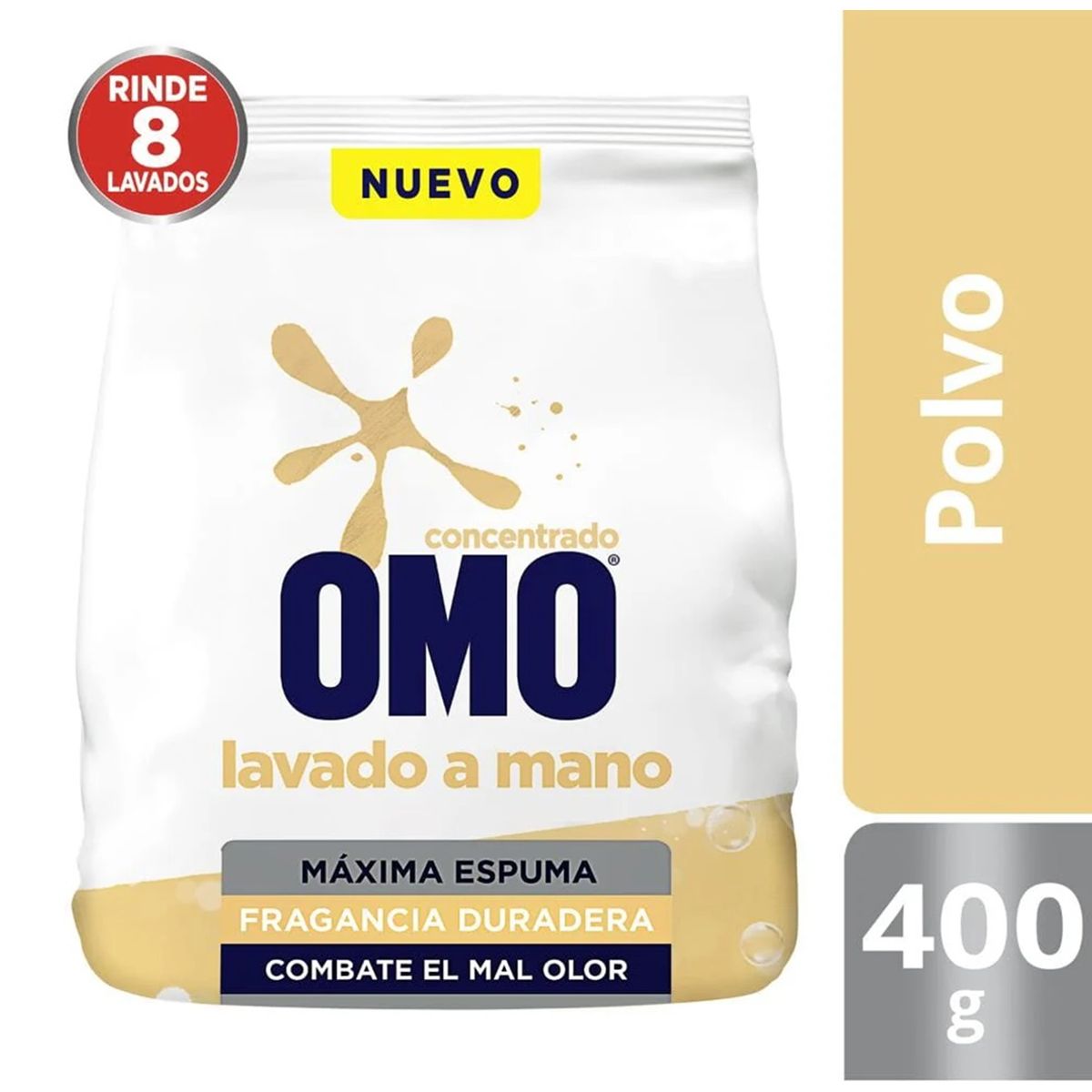 OMO - Detergente En Polvo Omo Concentrado Lavado A Mano 400 Gr