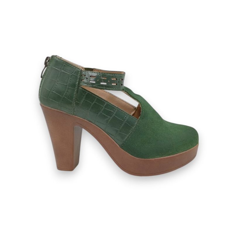 HERIEL - Zapato Verde Taco Mujer