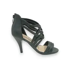 HERIEL - Sandalia Negra Taco Aguja