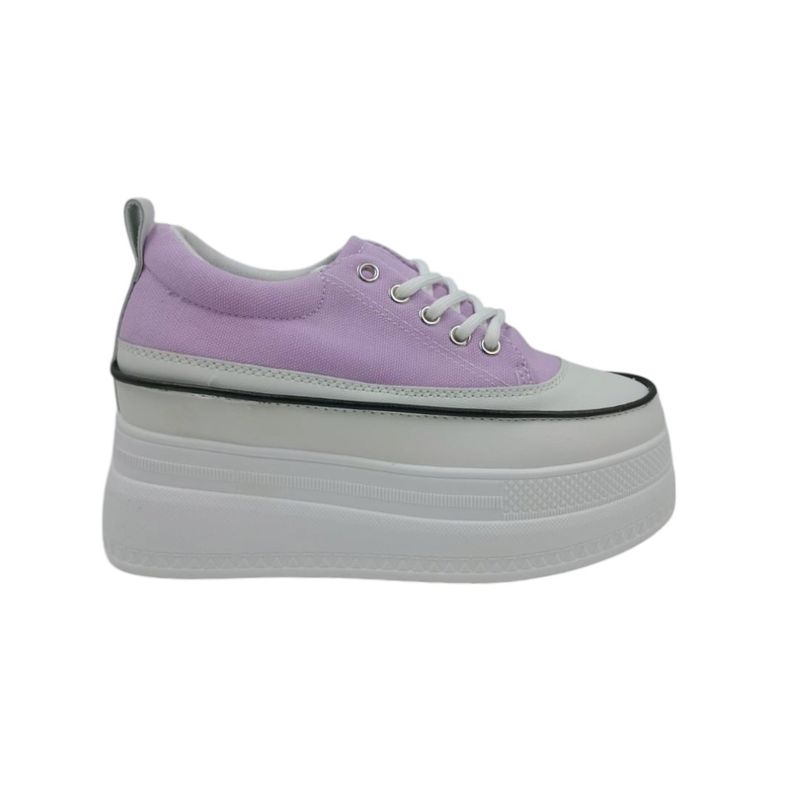 HERIEL - Zapatilla Purpura Plataforma Mujer