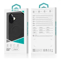 DEVIA - Para iPhone 16 Silicona Antidrop Magsafe Negro 5941