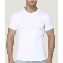 LADY GENNY - Camiseta Cotton Rib Manga Corta Cuello Redondo