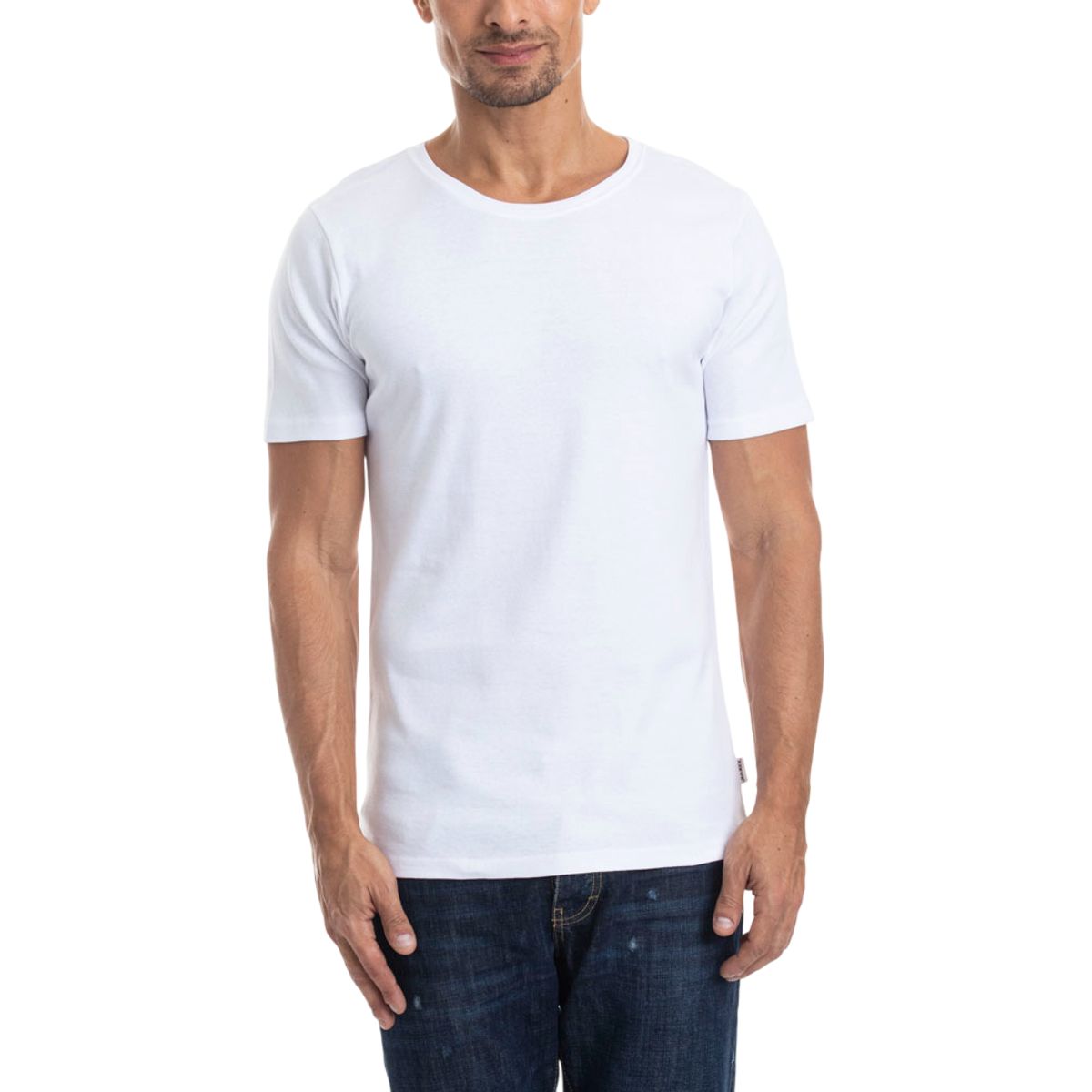 LADY GENNY - Camiseta Cotton Rib Manga Corta Cuello Redondo