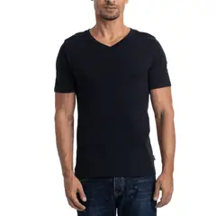 LADY GENNY - Camiseta Cotton Rib Manga Corta Cuello En V