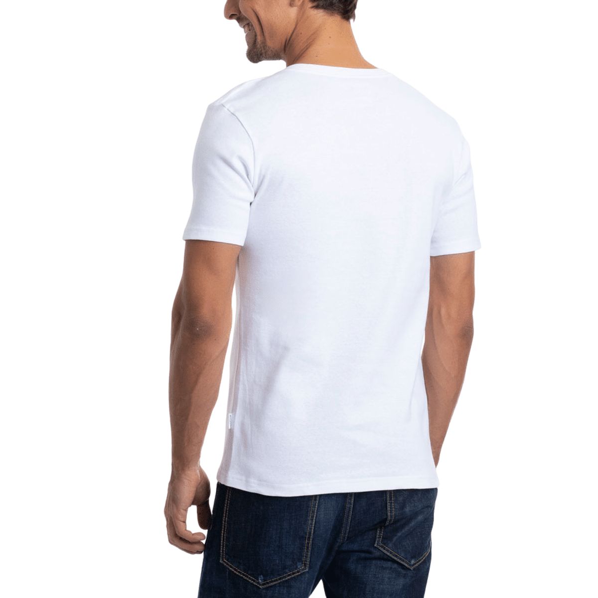 LADY GENNY - Camiseta Cotton Rib Manga Corta Cuello En V