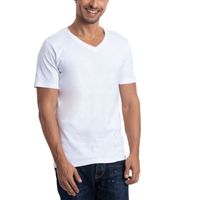 Camiseta Cotton Rib Manga Corta Cuello En V