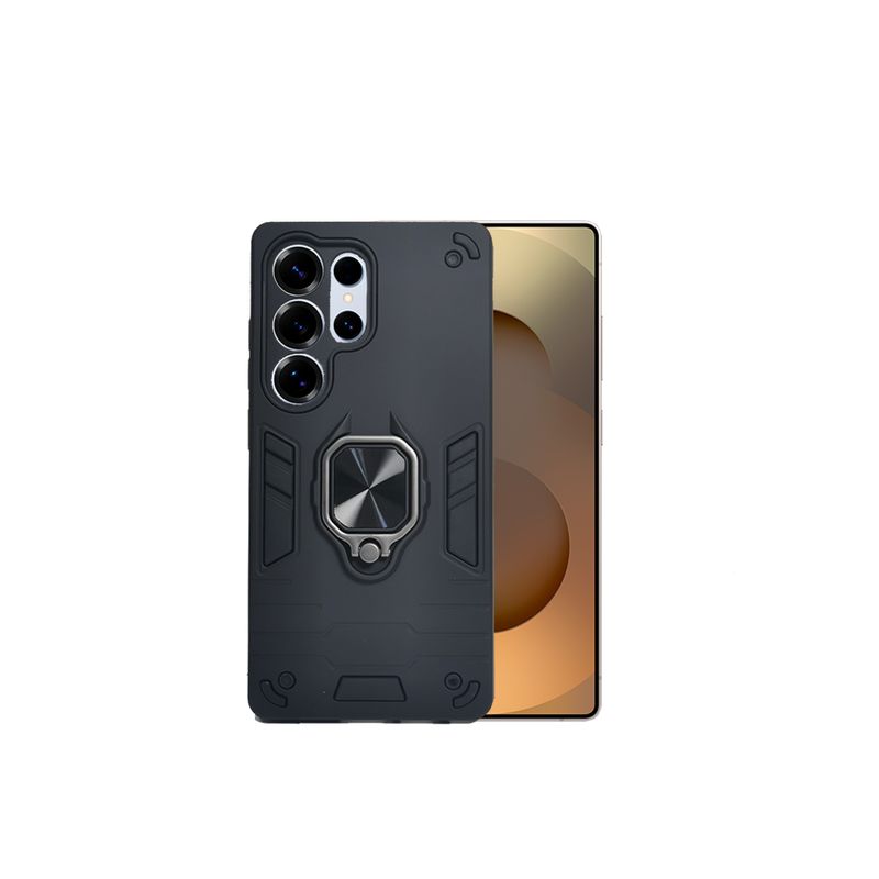 GENERICO - CARCASA ANILLO ANTIGOLPE PARA CELULAR SAMSUNG S25 ULTRA COLOR NEGRO