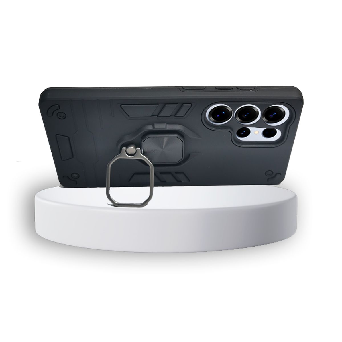 GENERICO - CARCASA ANILLO ANTIGOLPE PARA CELULAR SAMSUNG S25 ULTRA COLOR NEGRO