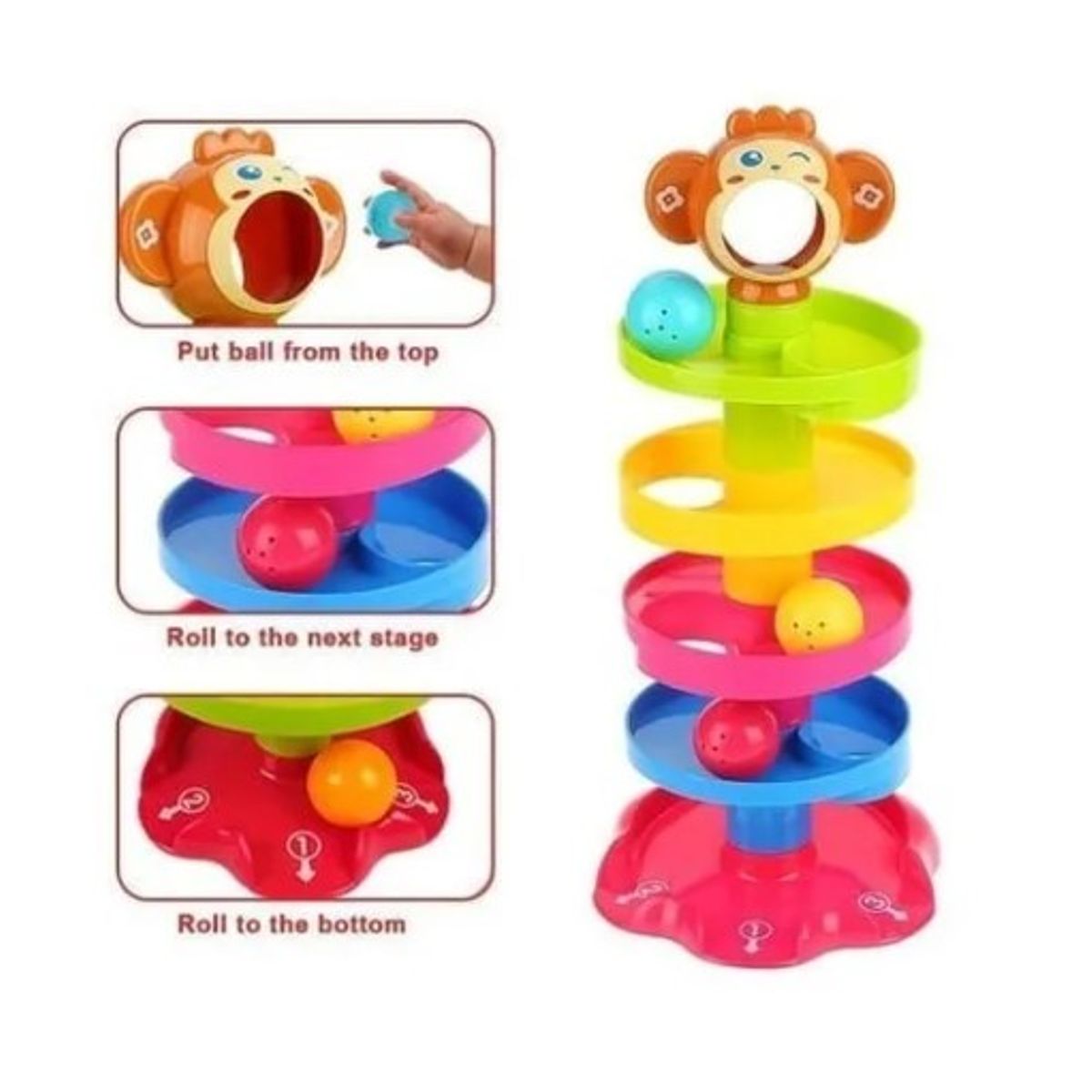 GENERICO - Juguete Didáctico Estimulación Tobogán De Pelotas Para Bebés