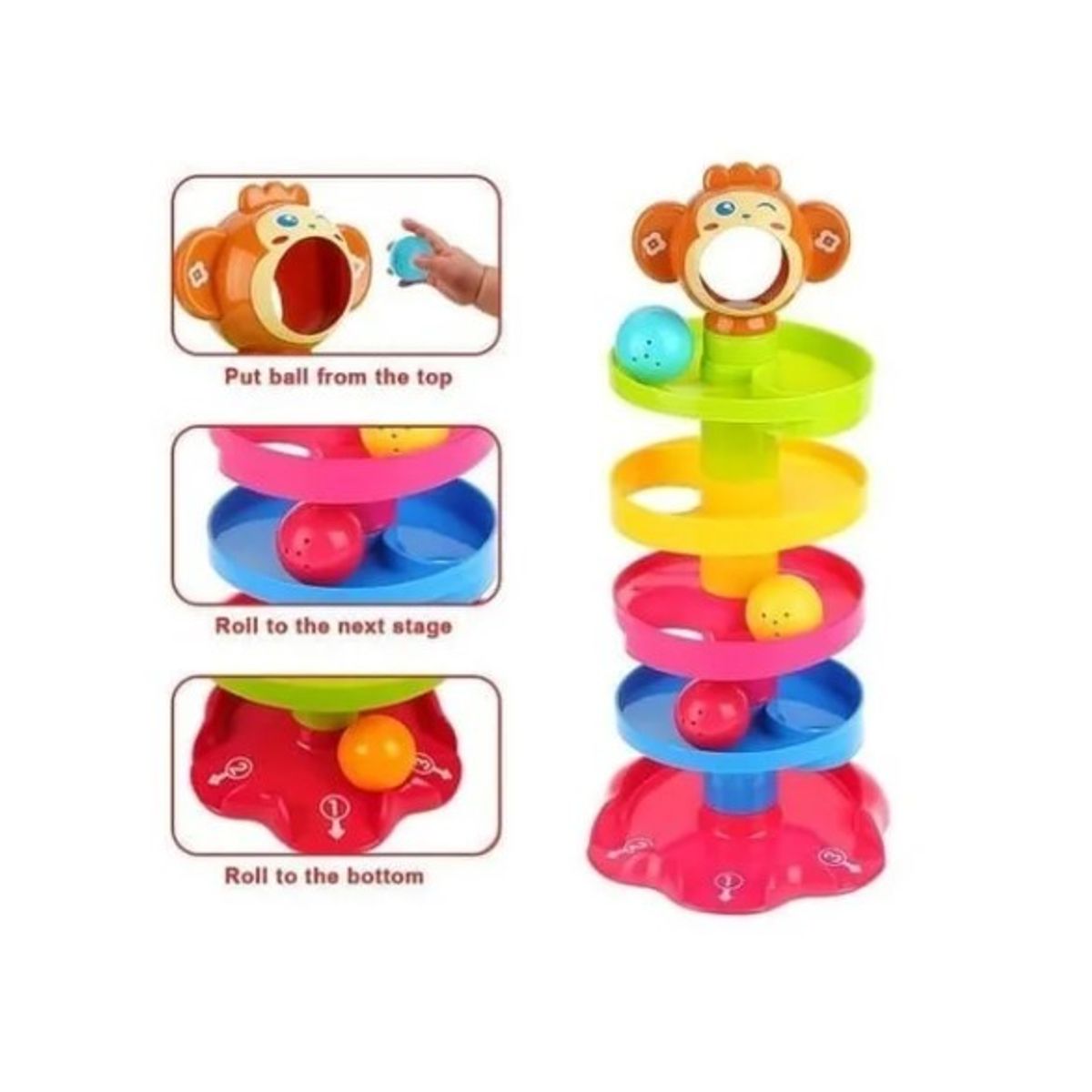 GENERICO - Juguete Didáctico Estimulación Tobogán De Pelotas Para Bebés