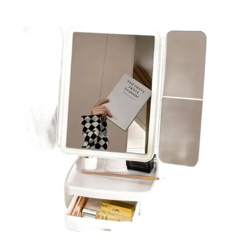 GENERICO - Espejo De Maquillaje Luz Led Alta Definición Ajustable Usb