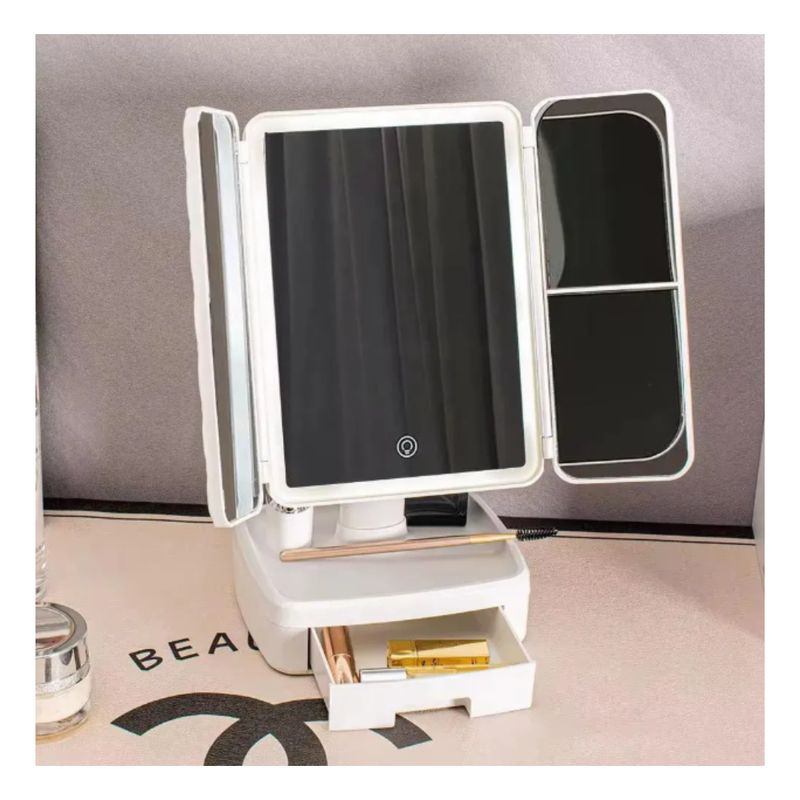 GENERICO - Espejo De Maquillaje Luz Led Alta Definición Ajustable Usb