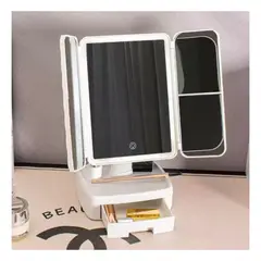 GENERICO - Espejo De Maquillaje Luz Led Alta Definición Ajustable Usb