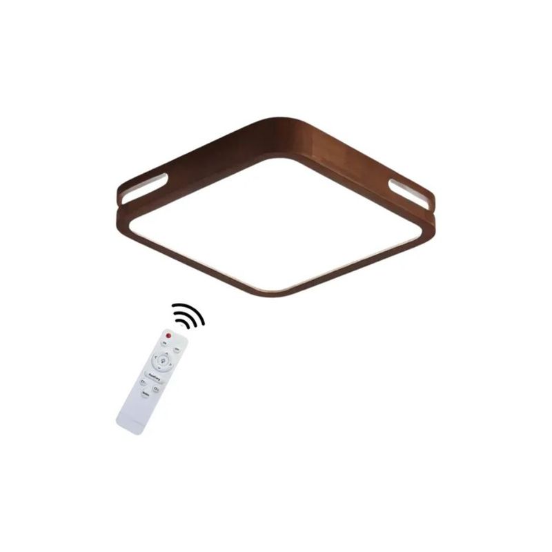 GENERICO - LAMPARA LED CUADRADO  SOBREPUESTO CON CONTROL MADERA