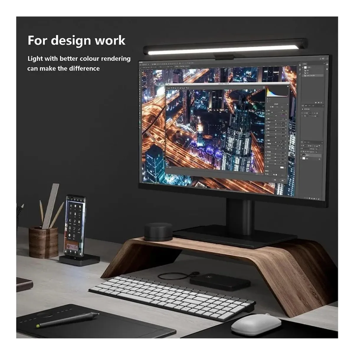 XIAOMI - Xiaomi Mi Computer Monitor Light Bar  Lámpara led Monitor Negro