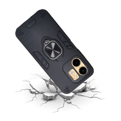 Imagen 2 del producto CARCASA ANILLO ANTIGOLPE PARA CELULAR INFINIX SMART 9 COLOR NEGRO