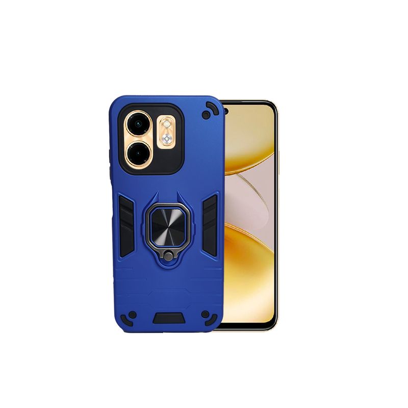 GENERICO - CARCASA ANILLO ANTIGOLPE PARA CELULAR INFINIX SMART 9 COLOR AZUL