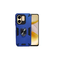 GENERICO - CARCASA ANILLO ANTIGOLPE PARA CELULAR INFINIX SMART 9 COLOR AZUL
