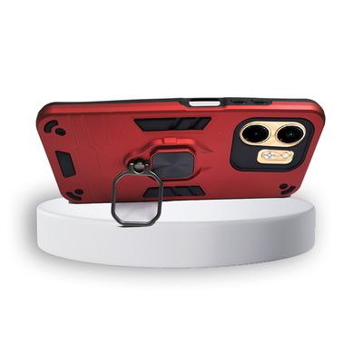 Imagen 2 del producto CARCASA ANILLO ANTIGOLPE PARA CELULAR INFINIX SMART 9 COLOR ROJO