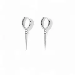 GENERICO - Argollas Espiga 2 Colores Silver