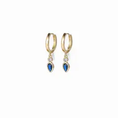 GENERICO - Argollas Gota Colgante Azul Default Title