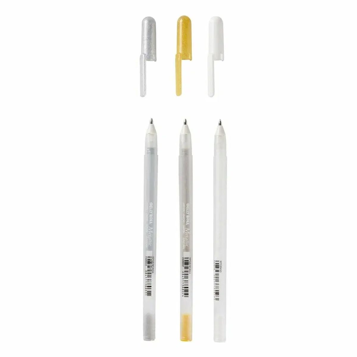 SAKURA - Set lápices gel Gelly Roll 3 Colores (Oro, Plata y Blanco)