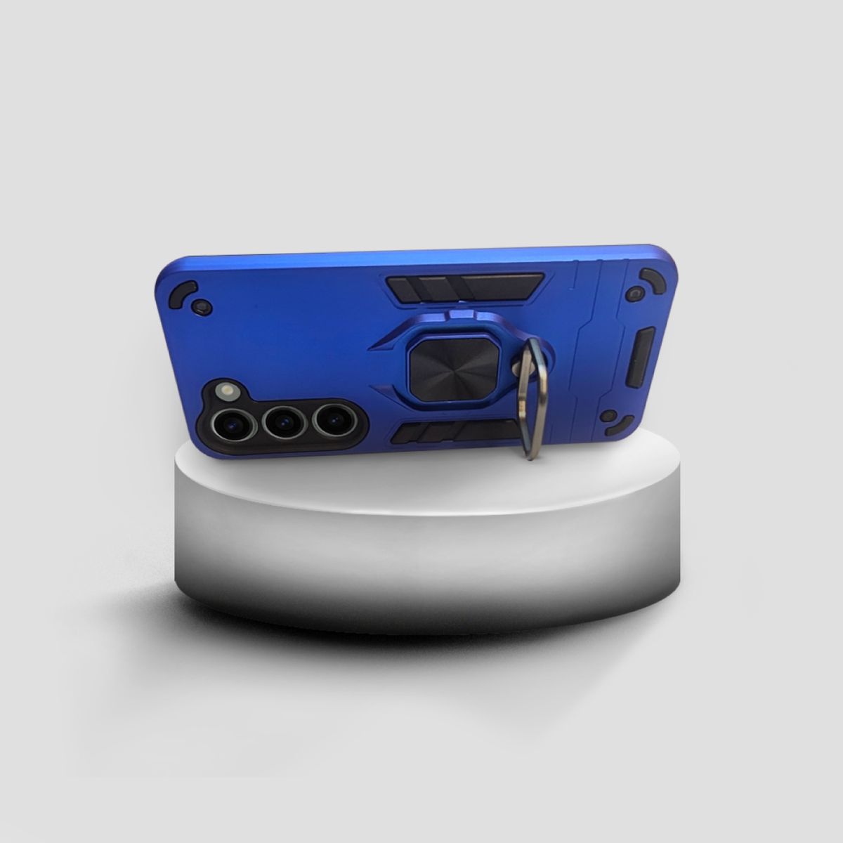 GENERICO - CARCASA ANILLO ANTIGOLPE PARA CELULAR SAMSUNG A16 COLOR AZUL