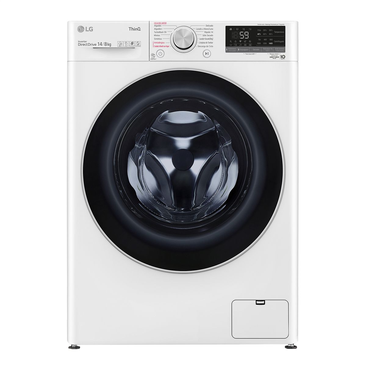 LG - Lavadora Secadora Carga Frontal LG 14-8Kg WD14WVC4S6 con AIDD™