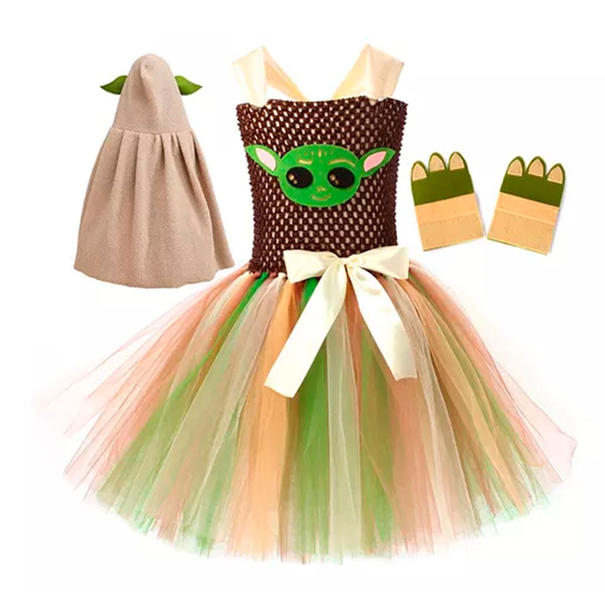 GENERICO - disfraz grogu yoda talla 10 - 12