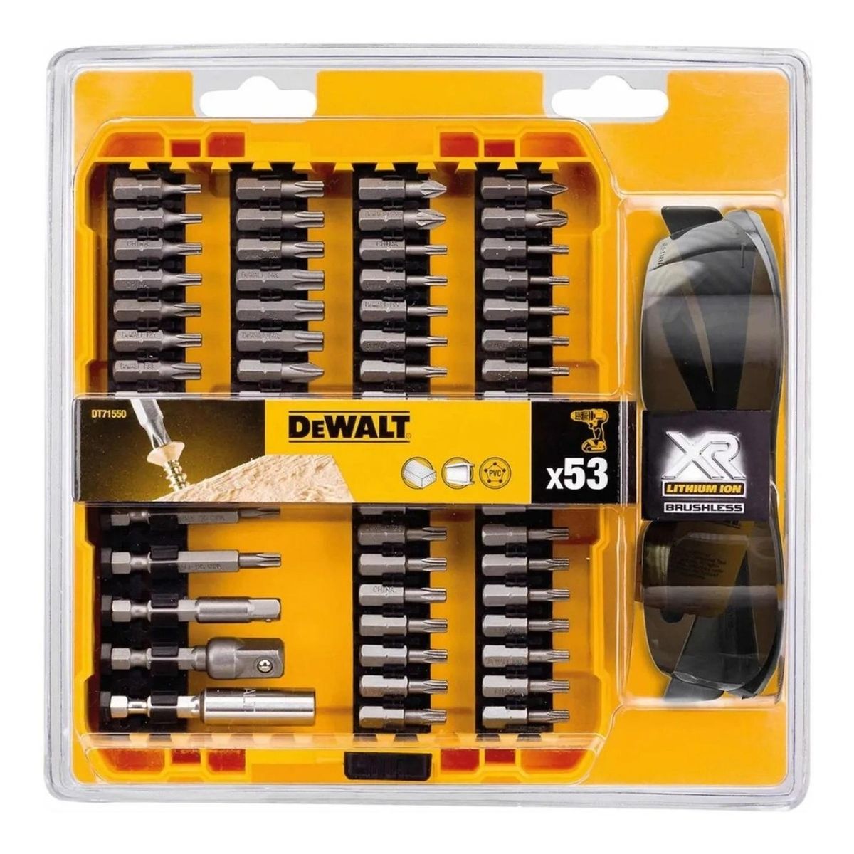 DEWALT - Set 52 Piezas Atornillar + Gafas Oscuras Dewalt Dt71550-qz