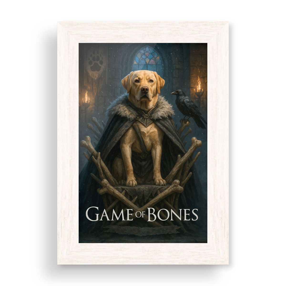 GENERICO - Cuadro 10x15 cm Marco Blanco  Game of Bones