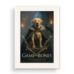 GENERICO - Cuadro 10x15 cm Marco Blanco Game of Bones