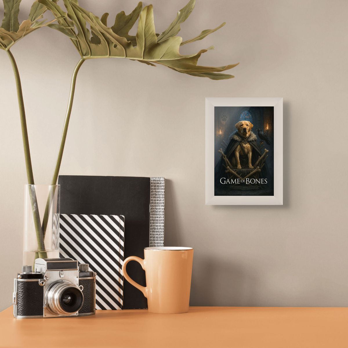 GENERICO - Cuadro 10x15 cm Marco Blanco  Game of Bones