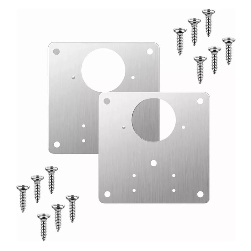 GENERICO - Par De Placas Reparación Bisagra Puerta Armario Mueble