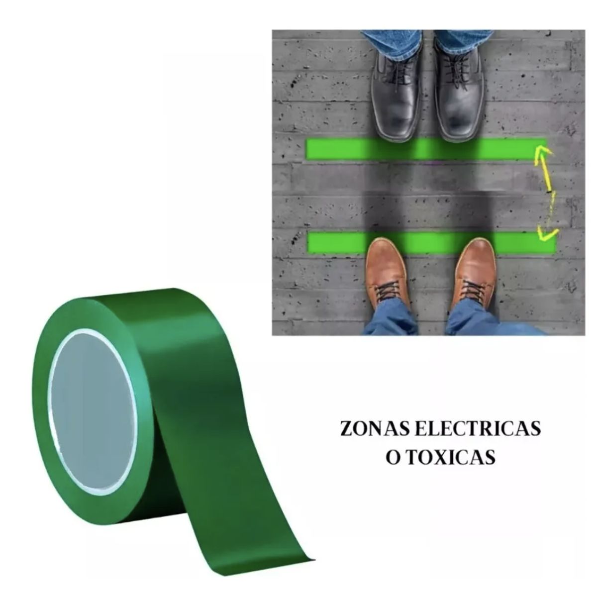 DALI - Pack 6 Cintas Delimitadoras Adhesiva 48 X 30 verde