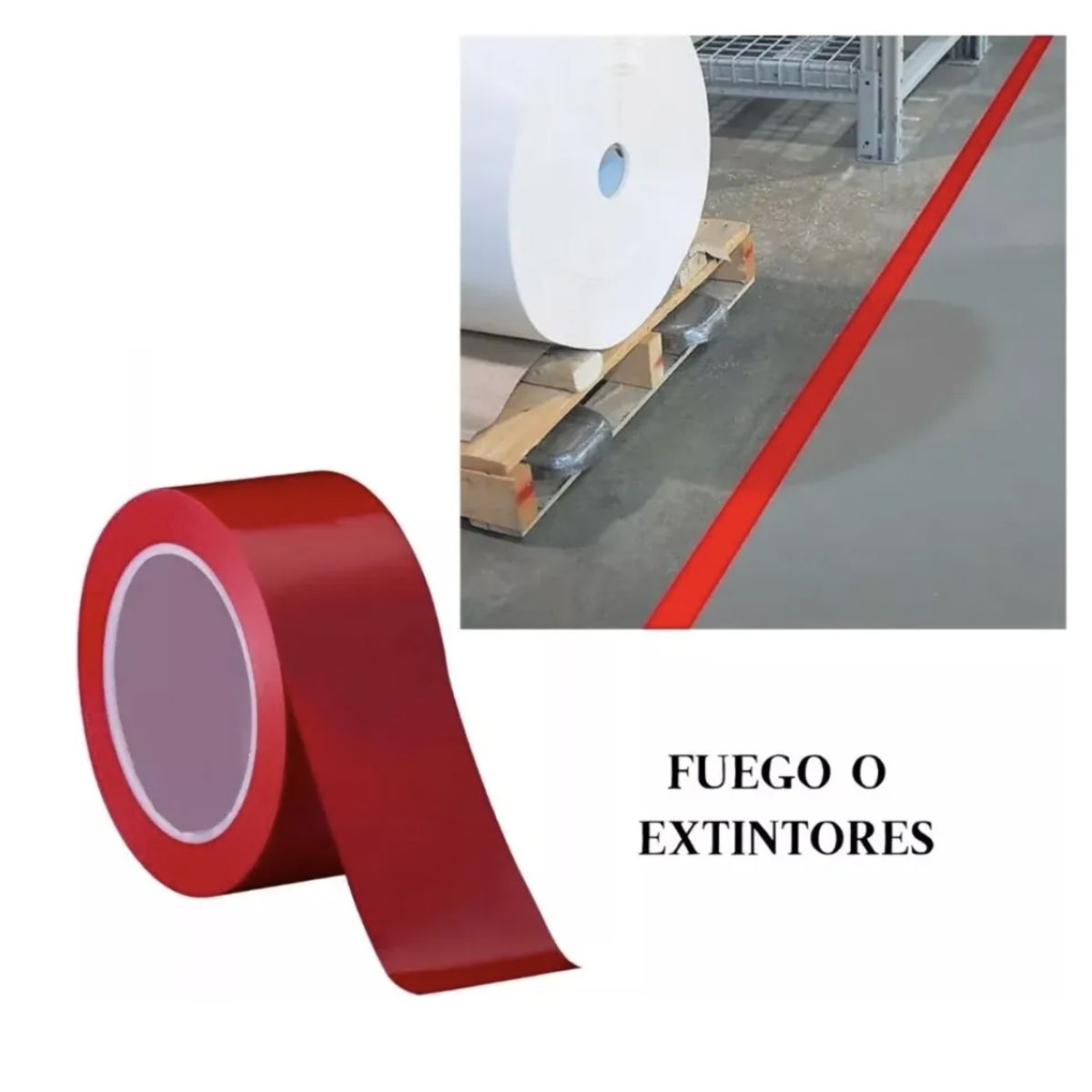 DALI - Pack 6 Cintas Delimitadoras Adhesiva 48 X 30 roja