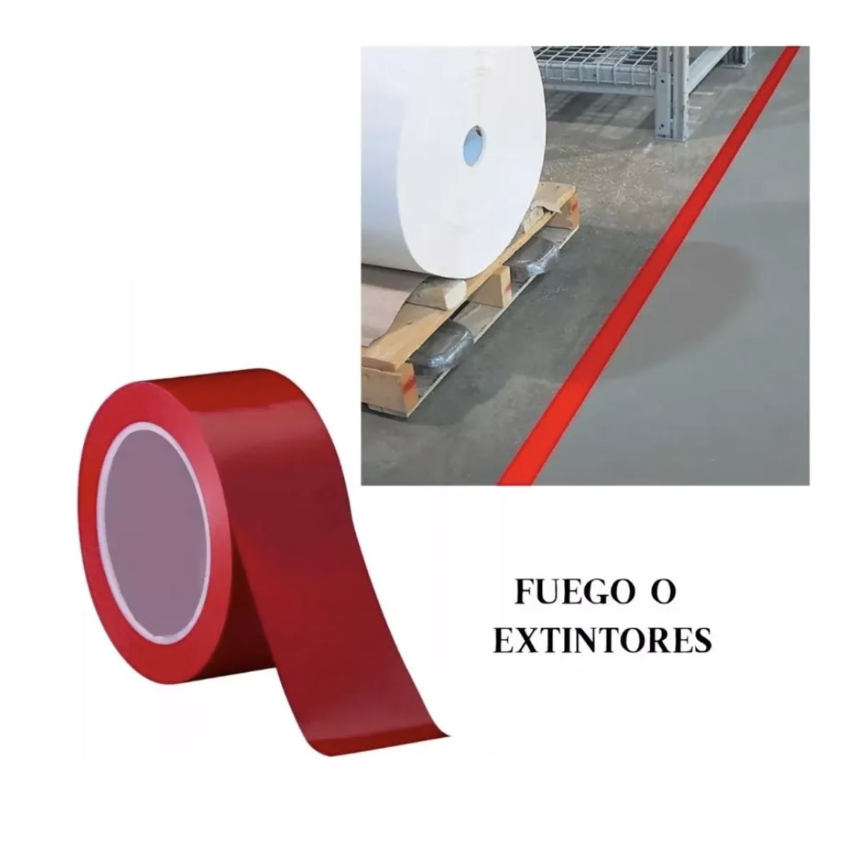 DALI - Pack 6 Cintas Delimitadoras Adhesiva 48 X 30 roja