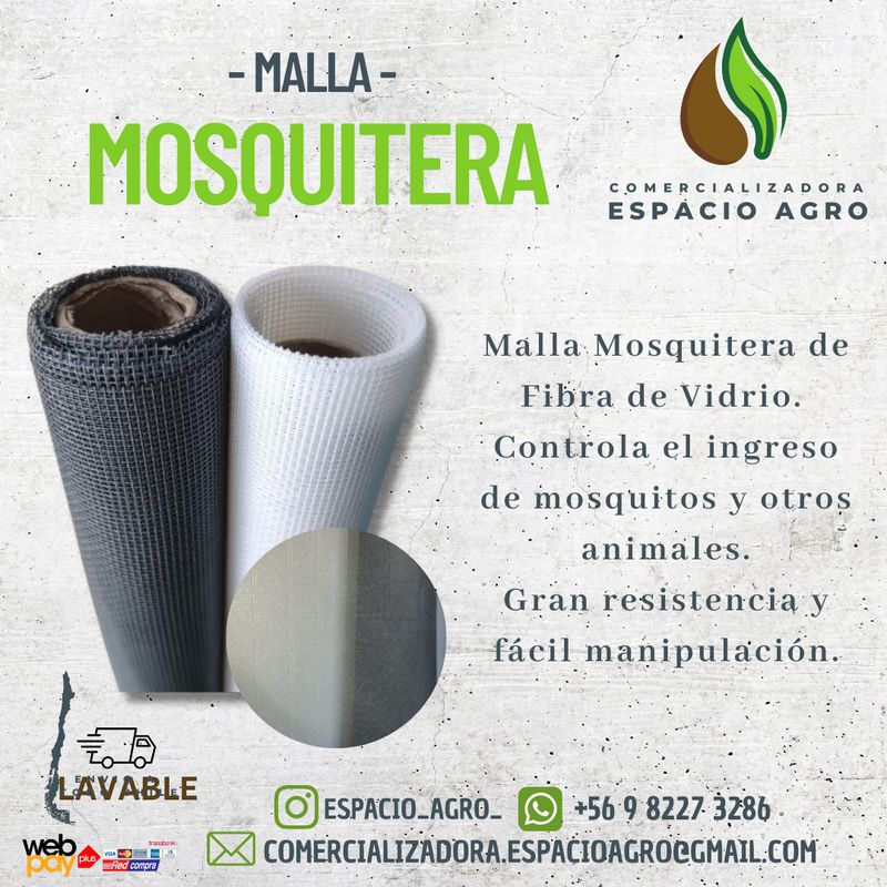 1880 - Malla Antimosquito BLANCO Fibra Vidrio EN Pvc 120M ANCHO x10M LARGO