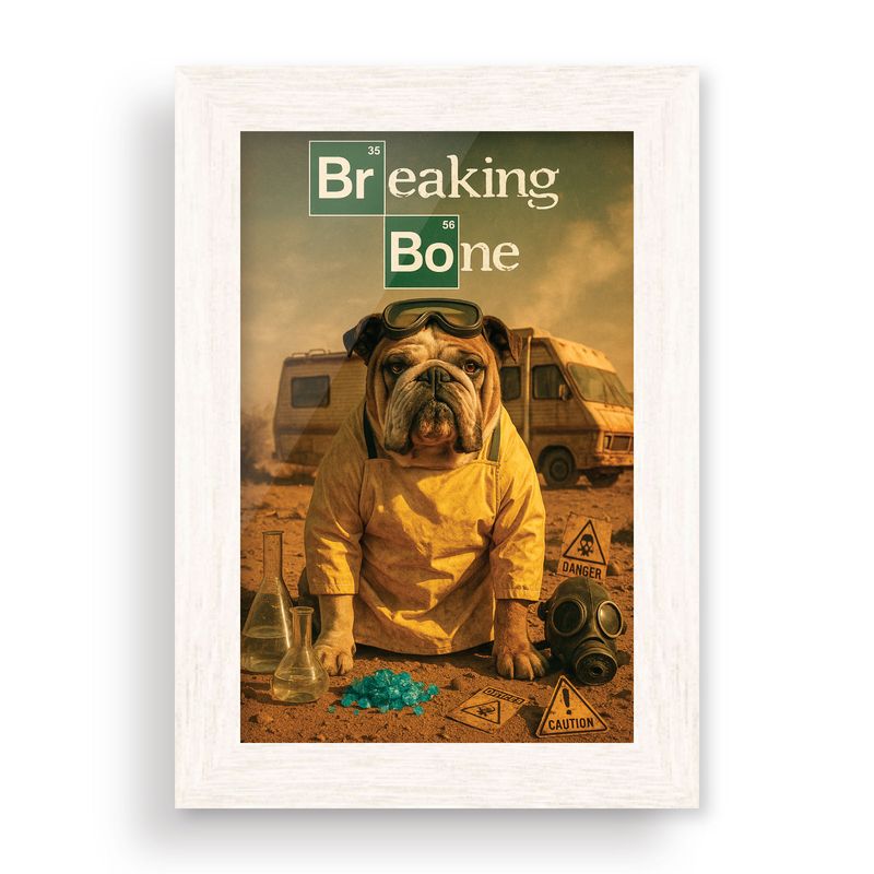 GENERICO - Cuadro 10x15 cm Marco Blanco  Breaking Bone