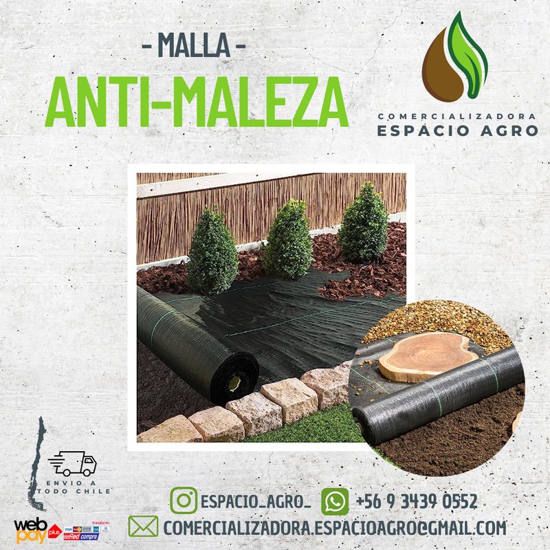 GENERICO - Malla Antimaleza 1.40 De Ancho X 5 mts De Largo, Cubre Suelo