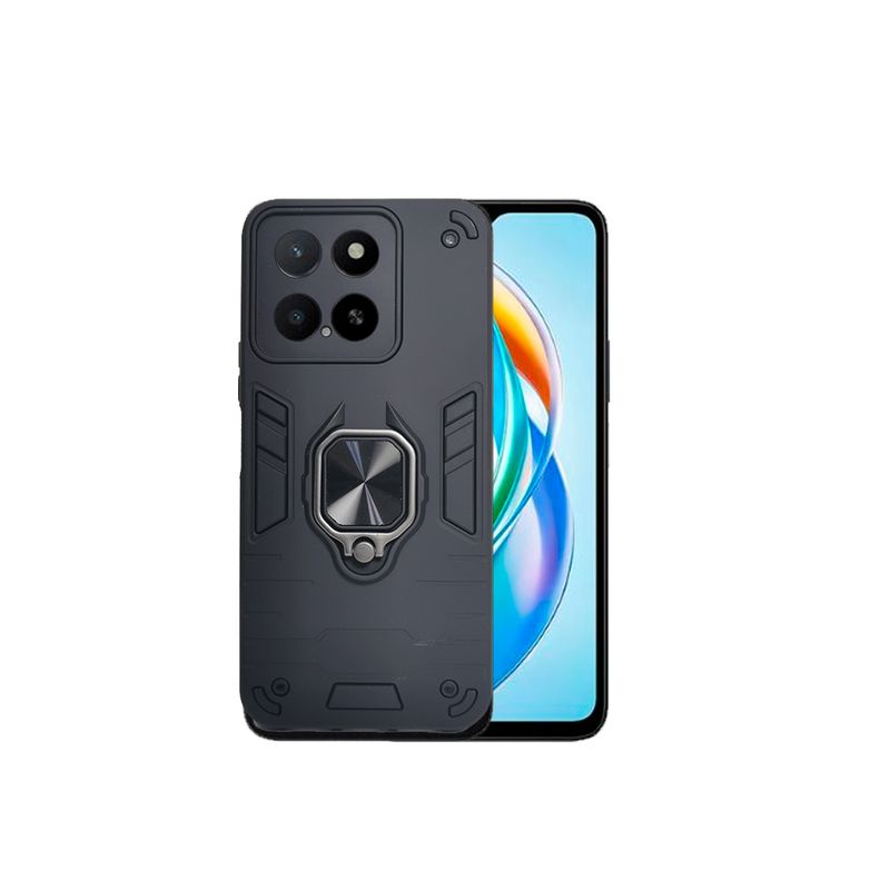 GENERICO - CARCASA ANILLO ANTIGOLPE PARA CELULAR HONOR X5B PLUS COLOR NEGRO